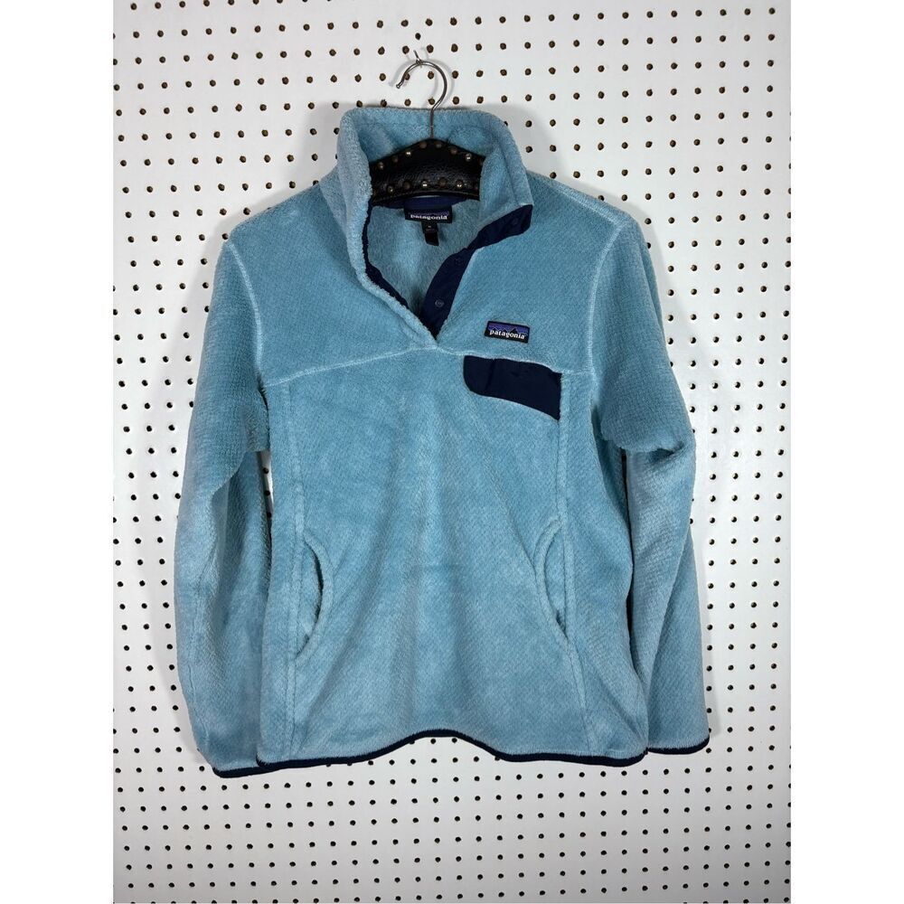 Patagonia Re-tool Snap-t Fleece Pullover In Tubular Blue size M
